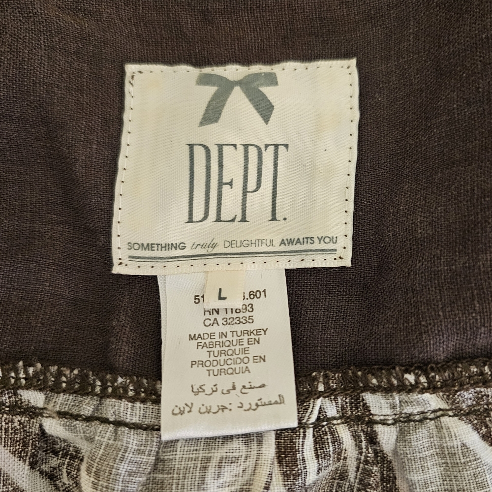 Dept Linen Boho Cottagecore Artsy Tank Top With Peplum Belt - Picture 4 of 10